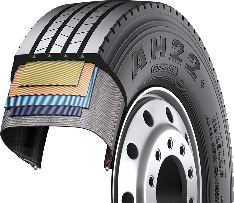 Строение грузовых шин Hankook AH22+ Строение грузовых шин Hankook AH22+